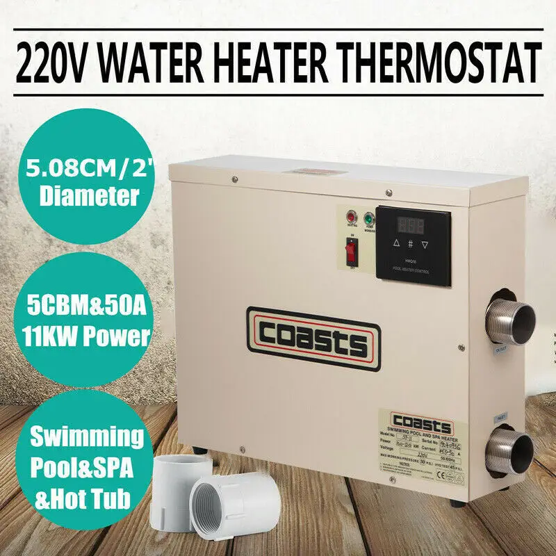11KW 220V baseins sildītājs nemainīga temperatūra, baseins, SPA elektriskais ūdens sildītājs