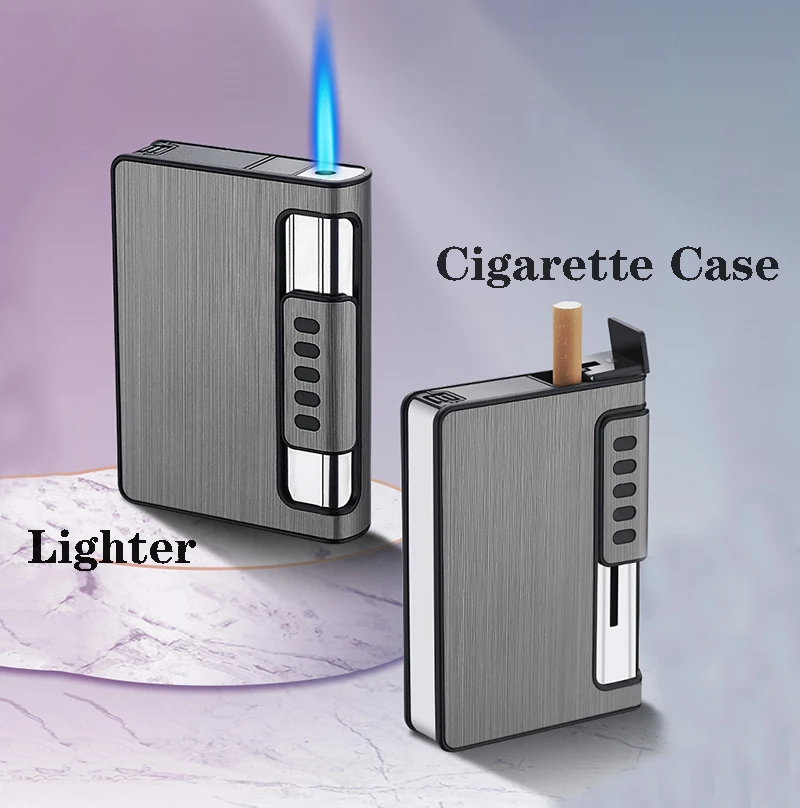12 iepakojumi jaudas metāla lieta ar butāna gāzi uzpūst vieglāks zilu liesmu strūklas Spiedienu un mitrumu automātiskais cigarešu kaste