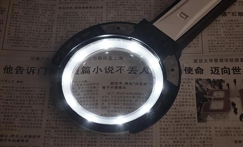2.5 X 8X Darbvirsmas LED Izgaismotas vecāka Gadagājuma Cilvēki lasa Salokāms Lupa Remonts Palielināmais Stikls ar LED Lampas Galda Lupa