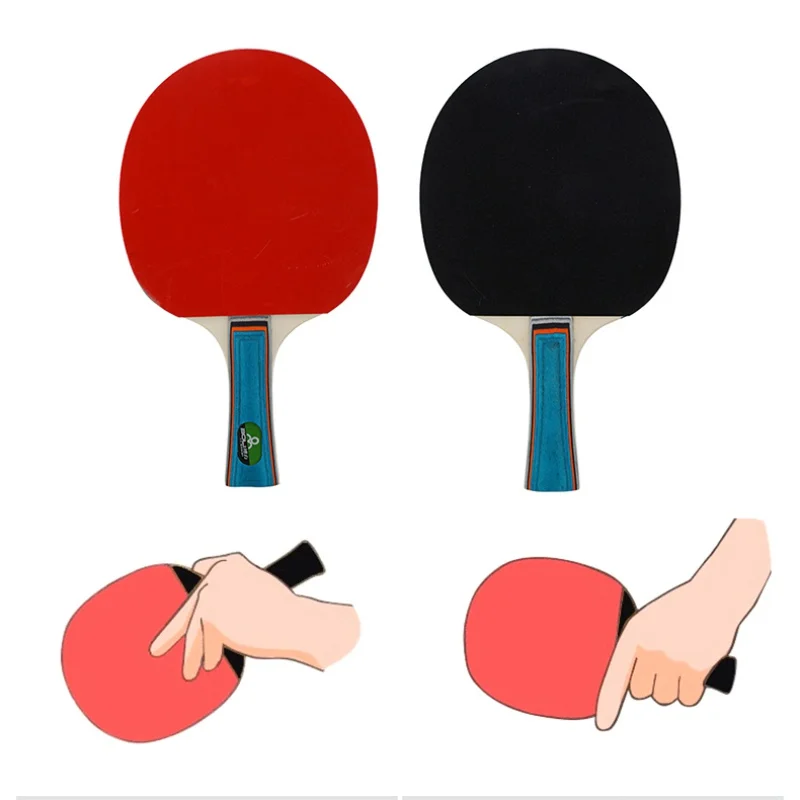2 raketes+3 bumbiņas Profesionālās oglekļa šķiedras galda tenisa raketes ar dubultu sejas pūtītes-galda tenisa gumijas ping pong raketi