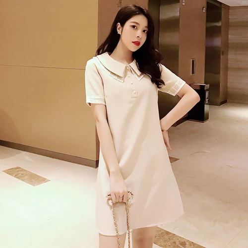 2019. gada Vasaras korejas Īsām Piedurknēm Salds Kleita Sievietēm Vintage Pasaku Organza Sieviešu Kleitas Modes Sieviešu Kleitas Peter Pan Apkakli