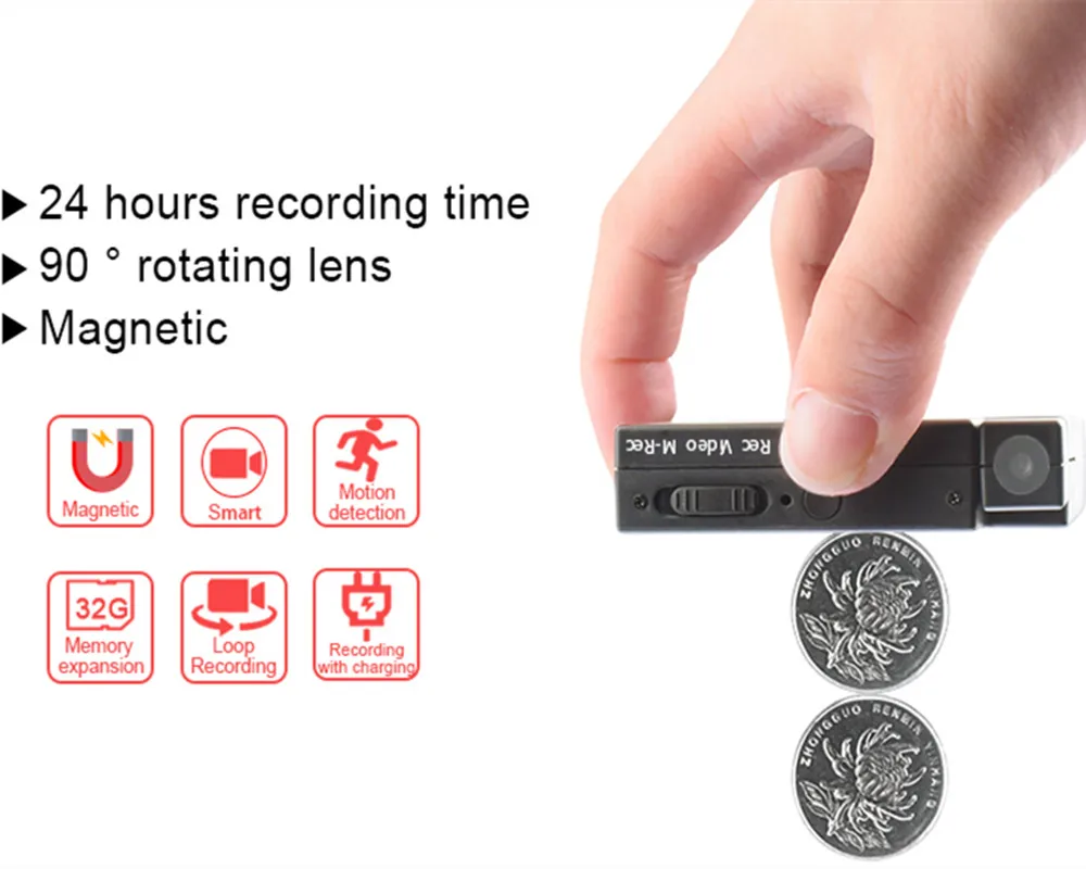 24 Stundas Video Ierakstīšanas MD13 Mini DV Camara Kustības detektors Fotokameras Video Audio Diktofonu Mini Videokamera ar 2000mAh Akumulators