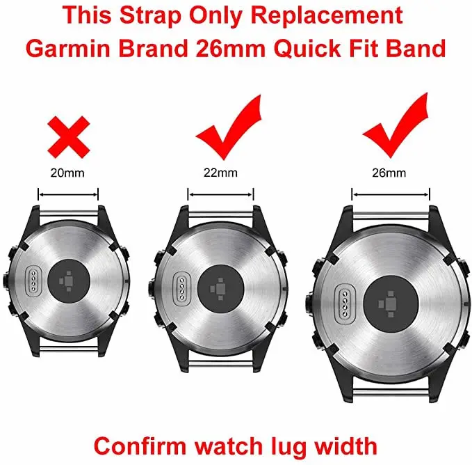 26 22mm Titāna Sakausējuma Watchband par Garmin Fenix 6X 6 Pro Skatīties Quick Release Easyfit Aproce Siksnu Fenix 5X 5 Plus 3 3HR