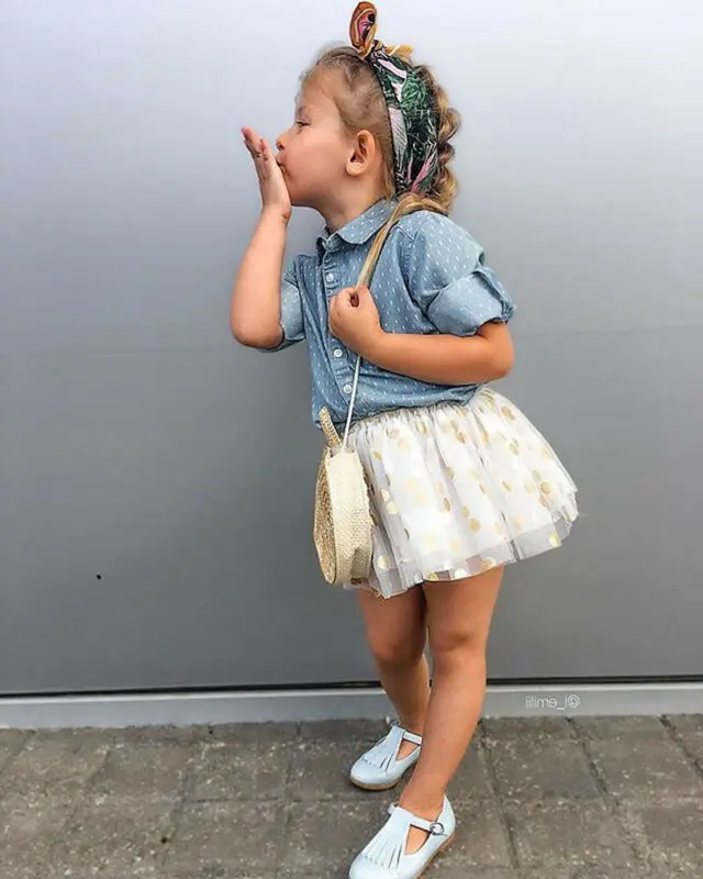 2GAB Toddler Bērniem, Baby Girl Apģērbu Komplekti Polka Kleita Krekls Topi+Tutu Svārki Apģērbs 6M-4Y Bērniem 