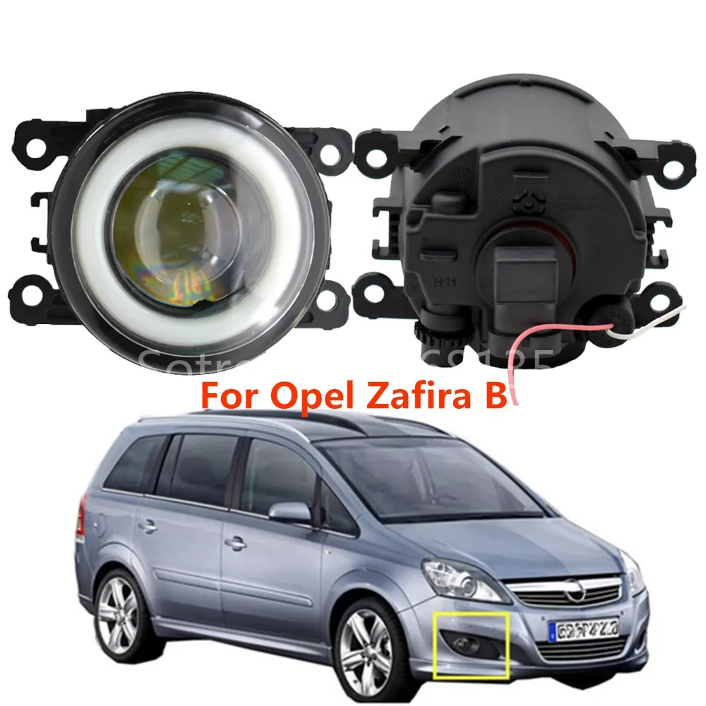 2x Auto LED Miglas Lukturi 90mm Kārta Angel Eye Dienas Gaitas Gaismas, Opel Zafira B MPV A05 2005 2006 2007 2008 2009 2010 2011