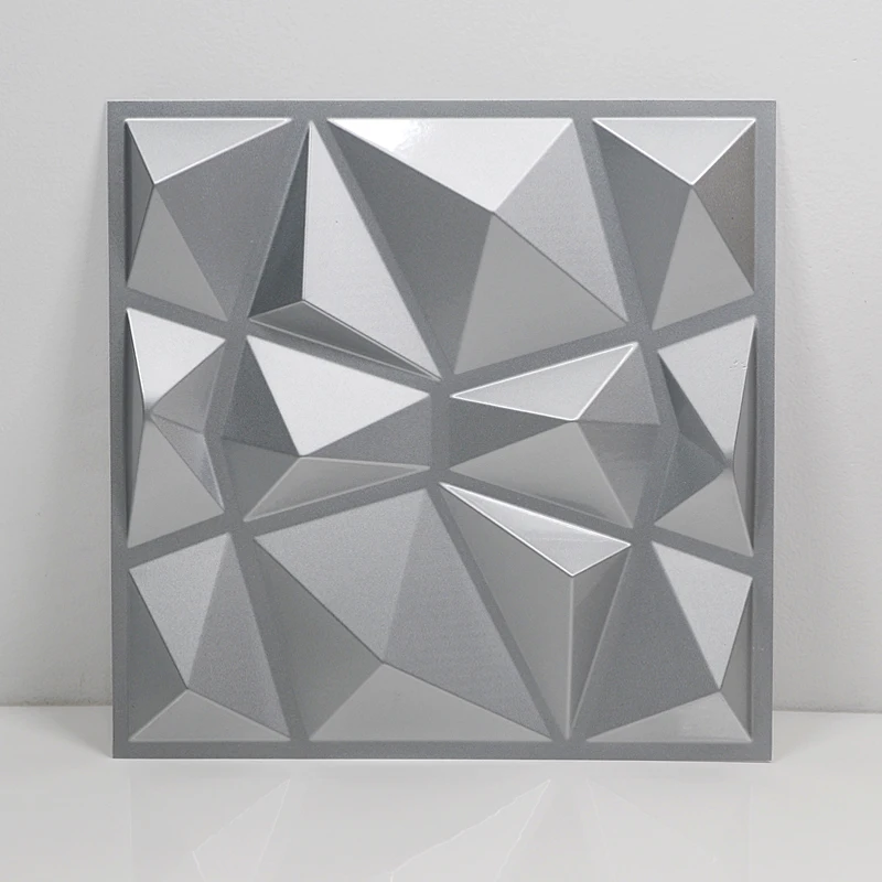 30x30cm 3D Mākslas Reģipša Ģeometriskā Samazināt Dimanta Koka Cirsts 3D Sienas Uzlīmes, Dekoratīvās Valdes Krāsošanas Piederumi un Sienu Apstrāde