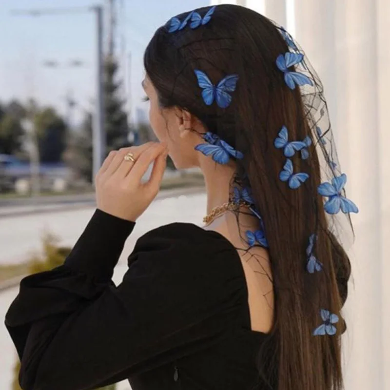 3D Tauriņš galvas vāka apdare Aplikācijas Acs Auduma šalle ar ziedu mežģīnes, matu šalle sieviešu modes hijab galvas Lakatu