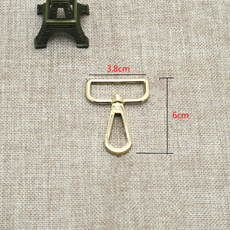 4gab 2/2.5/3.8/5cm metāla aizdare suportiem grozāmos omāra aizdare atslēgu ķēdes ar ādas aparatūra, piederumi
