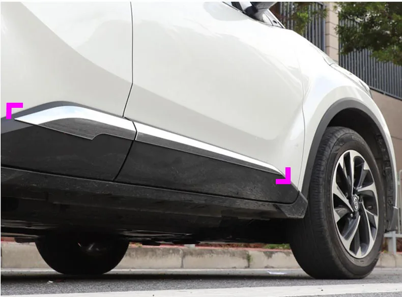 4gab anti-scratch spogulis nerūsējošā auto virsbūves nosvēršanos par CHR CH-R 2018 2019 2020 aizsardzības dekoratīvās sānu ganish auto sloksnes