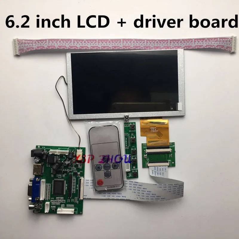 6.2 collu LCD ekrānu HSD062IDW1 A00 A01 A02 Touch ekrānu ar HDMI, VGA 2AV 50 PIN Vadītāja Valdes TTL LVDS Kontrolieris Valde