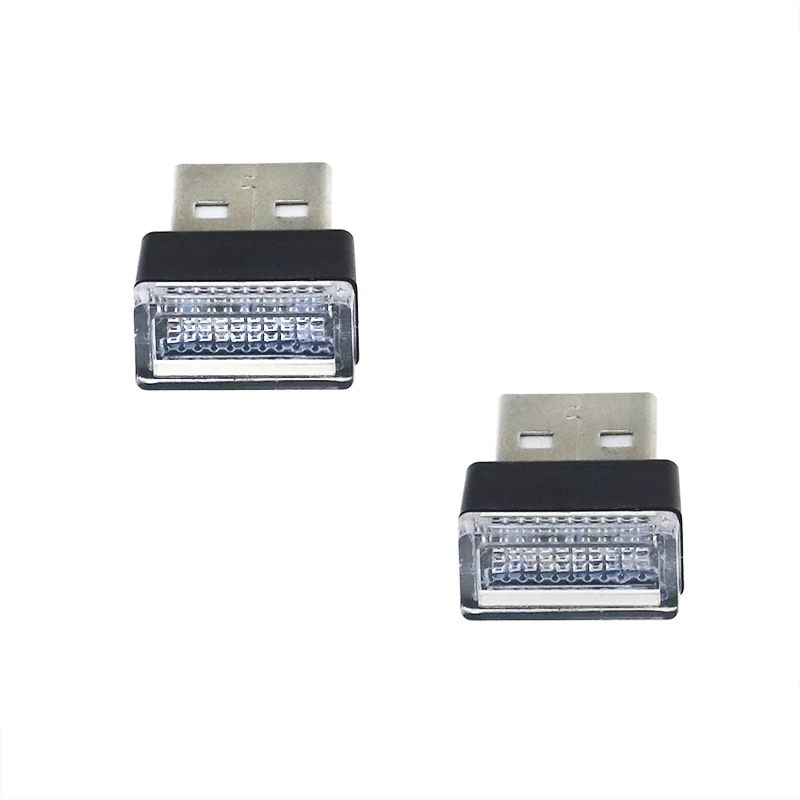 6Pcs 5V USB LED Atmosfēru Gaismas Dekoratīvie Auto Spuldzes Avārijas Pagalma Apgaismojums DATORU, Portatīvo Sarkans/Zils/Balts, Universāls Auto