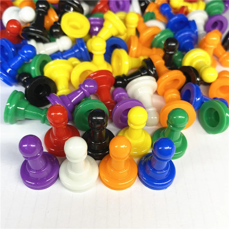96 Gabaliem Plastmasas Bandinieks Šaha Gabalu galda Spēles Papildināt Pack, Detaļas, Galda Marķieri, Mākslas un Amatniecības 8 Krāsas
