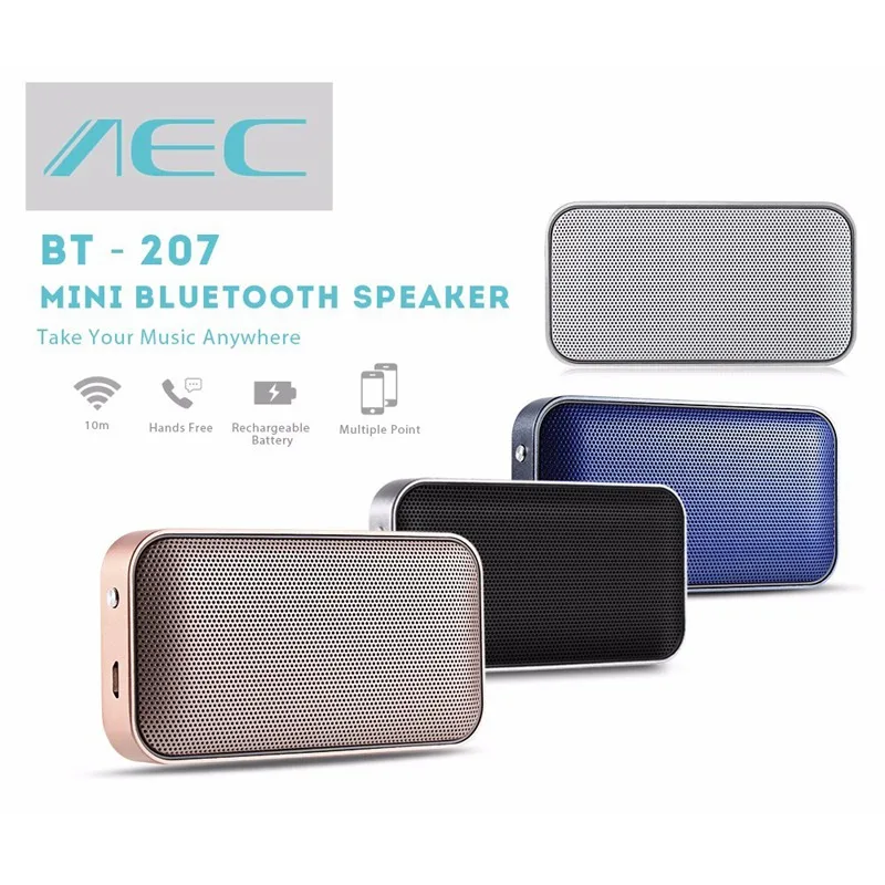 AEC BT207 Portatīvo Bezvadu Kabatas izmēra Bluetooth Skaļruni, Mini Metāla Mūzikas Skaņas Lodziņā Brīvroku Āra Sporta Izjādes Subwoofer
