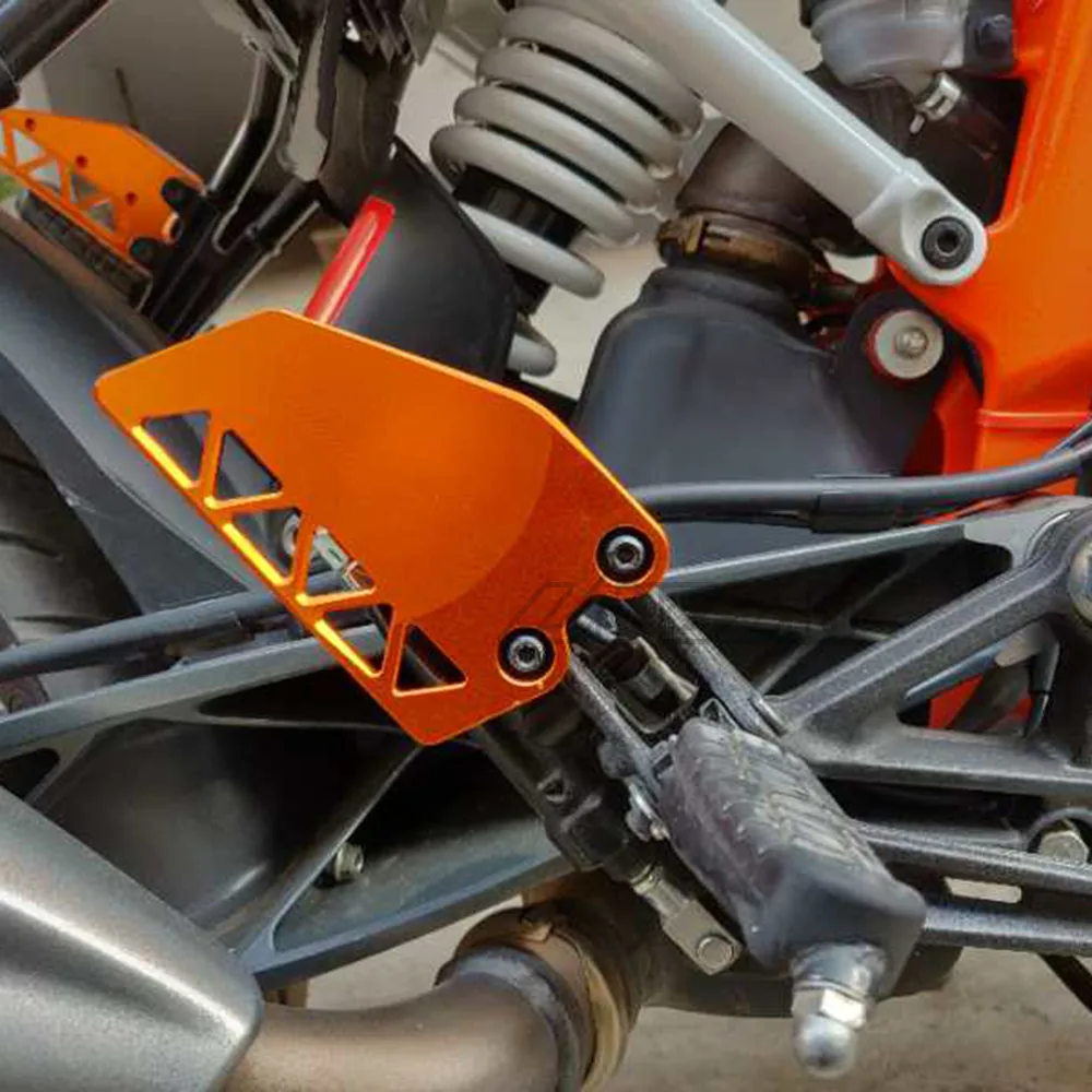 Apelsīnu Motocikla Priekšējo Aizmugurējo Kāju Soli Sānu Aizsargs Ārējie Vāka Aizsargs CNC Alumīnija Daļas KTM Duke 250 390 2017 2018 2019
