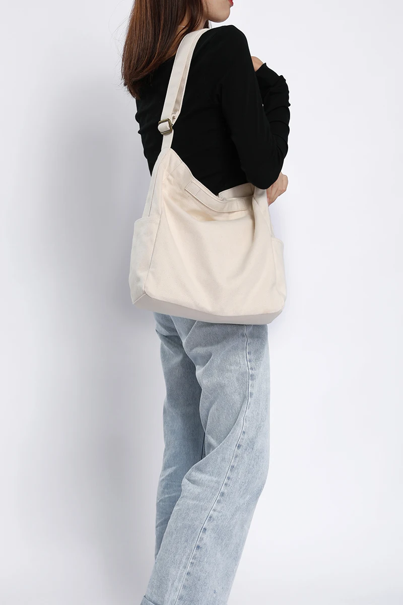 Audekls gadījuma messenger sieviešu soma Japāņu slinks stils vienkārši savvaļas sieviete liela jauda, auduma maisiņu