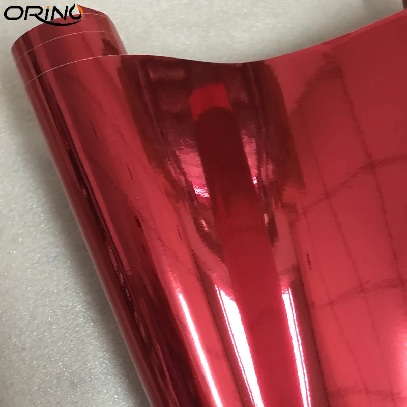 Augstas Elastīgu Ūdensizturīgu Red Chrome Mirror Vinyl Wrap Lapa Filmiņa Auto Decal Uzlīmes Par Transportlīdzekļa Aplaušana Folija