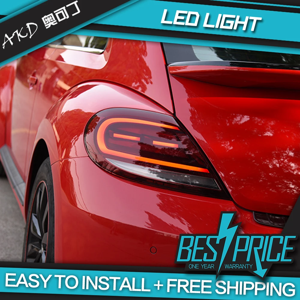 Auto Stils VW Beetle Aizmugurējie Lukturi 2013-2019 LED Dinamiskais Signāls, lukturu LED Astes Gaismas DRL Bremžu Reverse auto Piederumi