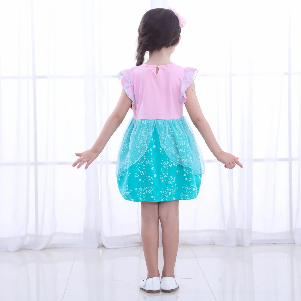 Baby Girl Apģērbu Puķu Meitene Kleitas 2019 cinderell Cosplay Kostīmu mazā nāriņa Kleita Pasaku Princese Sirēna Puse Kleita 12Y