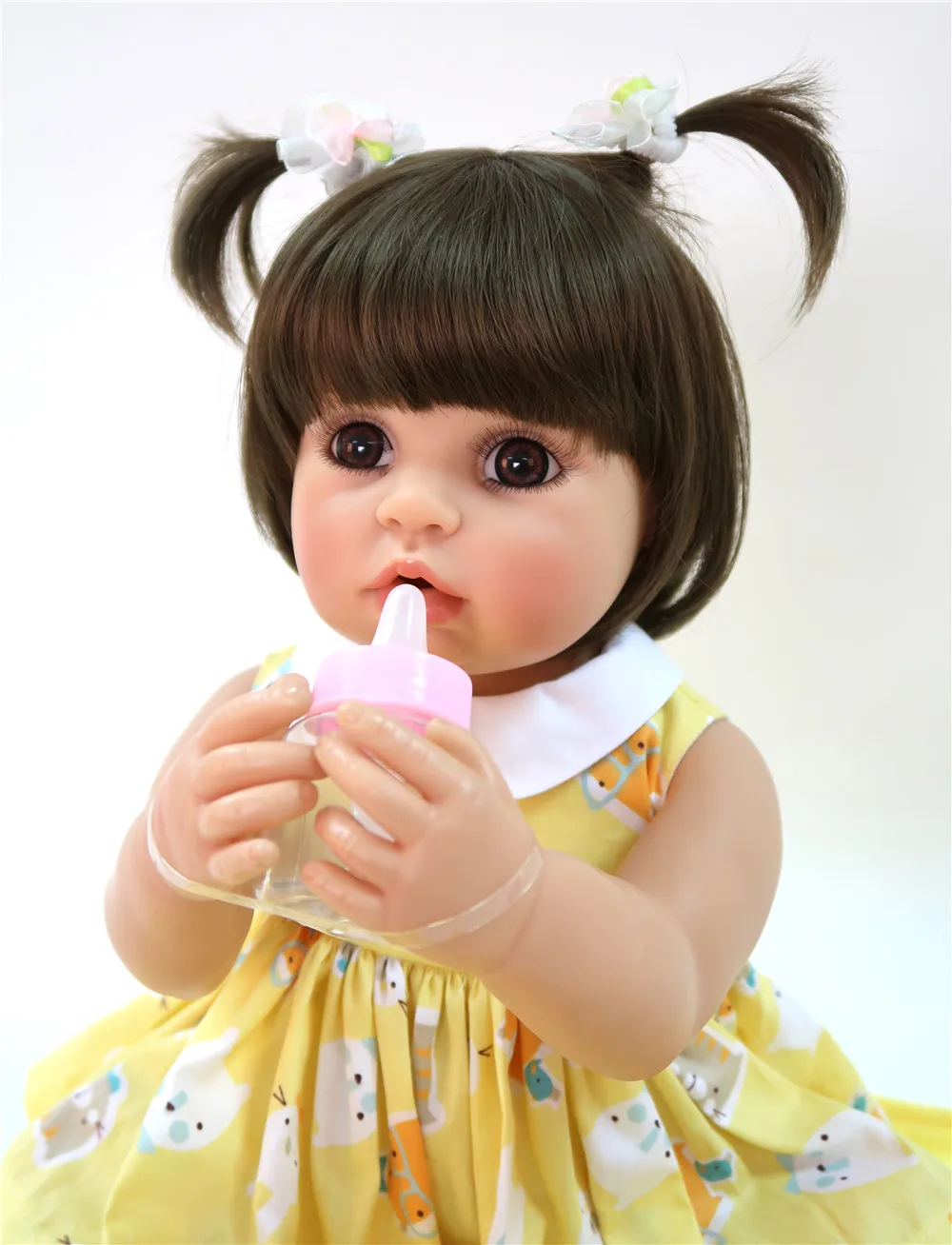 Bebe atdzimis meitene lelles 56cm pilna vinila silikona atdzimis bērnu lelles īsta princese toddler jaundzimušo bērnu lelle dāvanu bonecas
