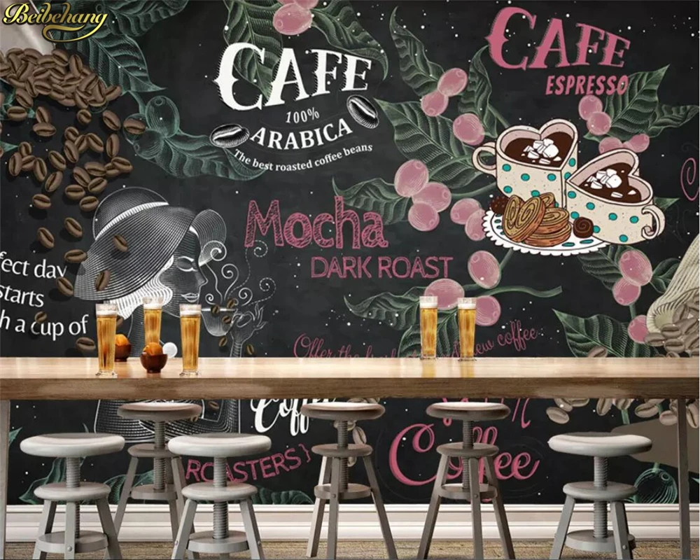 Beibehang Pielāgotus foto tapetes, sienas Eiropā un asv, ar roku apgleznotus tāfeles Kafejnīca Rietumu restorāns atpakaļ