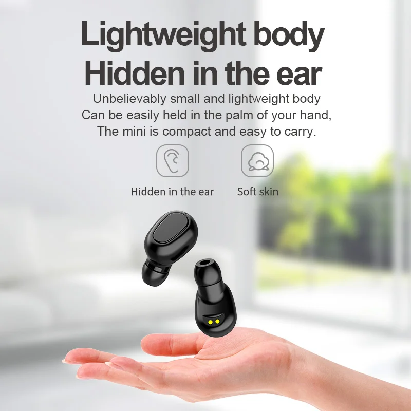 Bezvadu austiņas TWS Bluetooth v5.0 LED Displejs, Bluetooth Austiņas Sporta Ūdensizturīgs earbuds austiņas Atbalsta iOS/Android