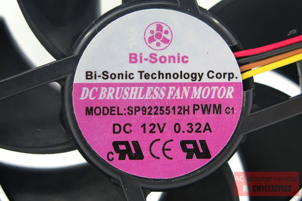 BI-SONIC 9025 SP922512H PWM 12V 0.32 2 stieple 4 vadu dzesēšanas ventilators