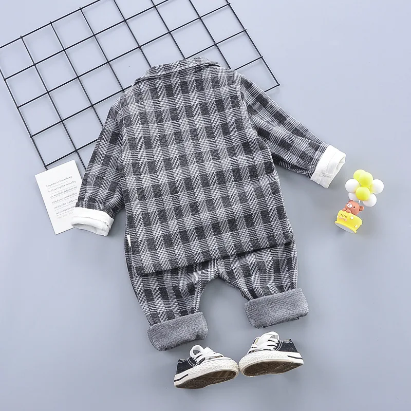Bērniem Uzvalks trīs gabals Uzvalku 2020 Jaunu Bērnu Zēnu Drēbes Pleds Skaists Uzvalks Rudens Ziemas Bērni Zēnu Apģērbu Komplekti 1 2 3 4 Gadu