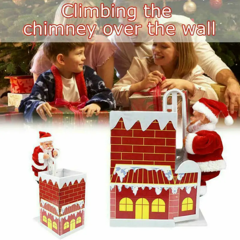 Bērniem Ziemassvētki Elektriskie Mūzikas Santa Claus Kāpņu Kāpelēt, Skursteņu Deju Lelle Attēls Ziemassvētku Rotājumi Bērniem Dāvanu Rotaļlietas