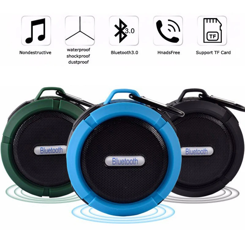 C6 Noderīgu Ūdensizturīgs Bluetooth Skaļruni Liels piesūceknis ĀĶIS Bluetooth Stereo, Āra Sporta TF Subwoofer Mini Skaļruņi Jaunas