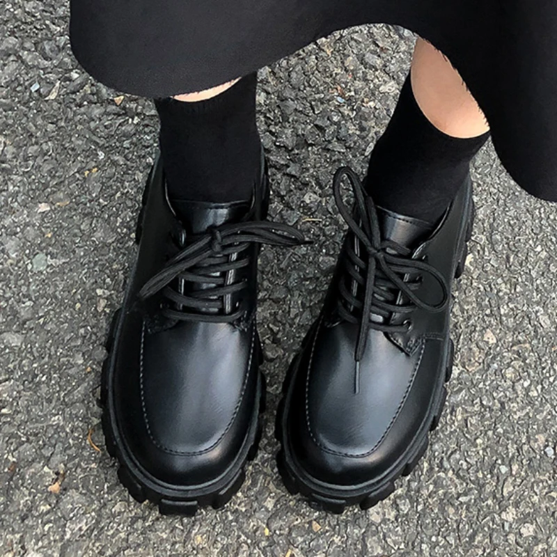 Chunky Čības Sieviešu Ikdienas Apavi Dāmas Rudens Augstuma Palielināšana Kurpes Platformas Biezu Grunts Patentu Kurpes Zapatos Mujer