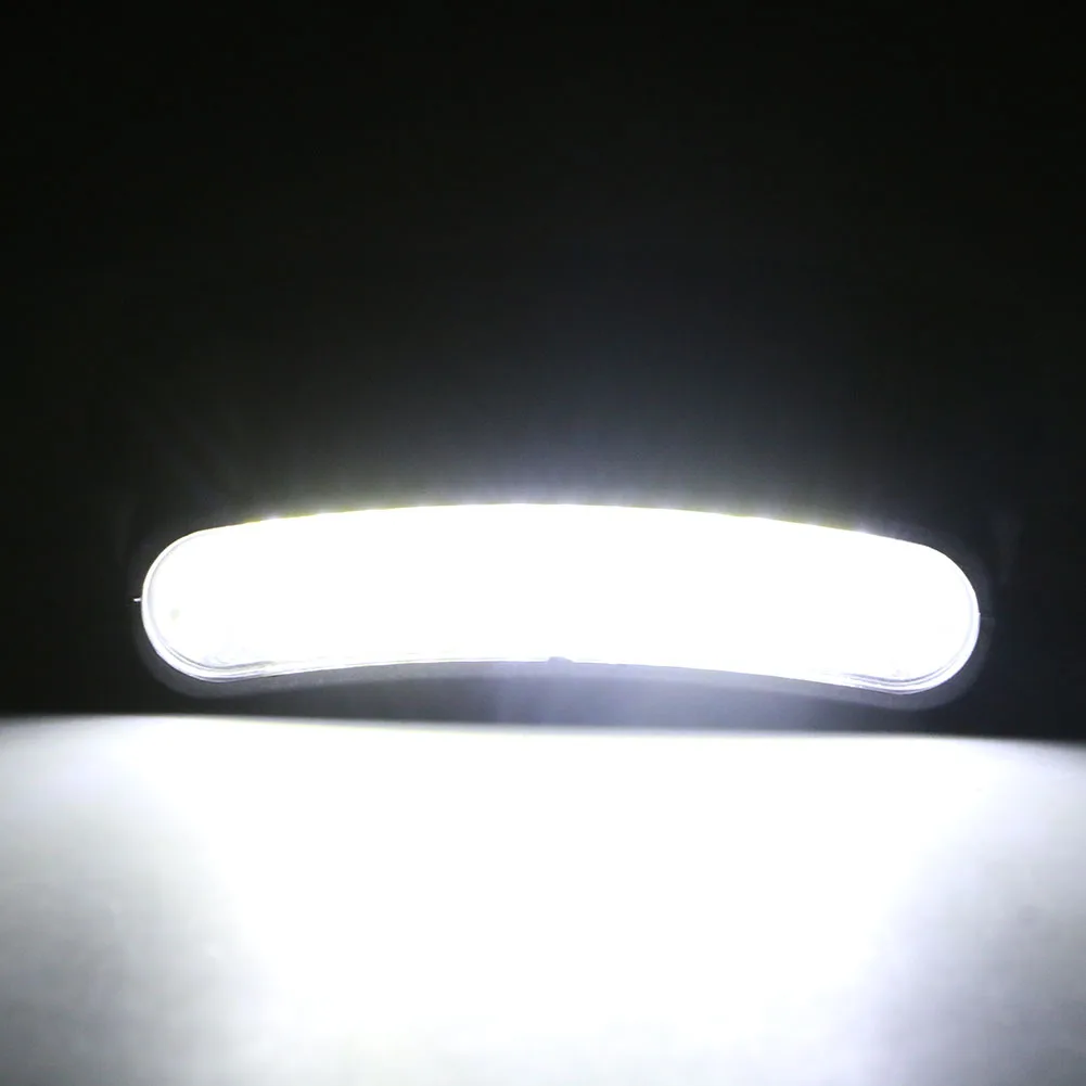 COB LED Klipu Uz Balta Gaismiņa Galvas Gaismas Klp Cepuri Lukturis 3 Režīmi Velosipēdu Pārgājienu Tūrisma Lukturis ar 3*AAA baterijas