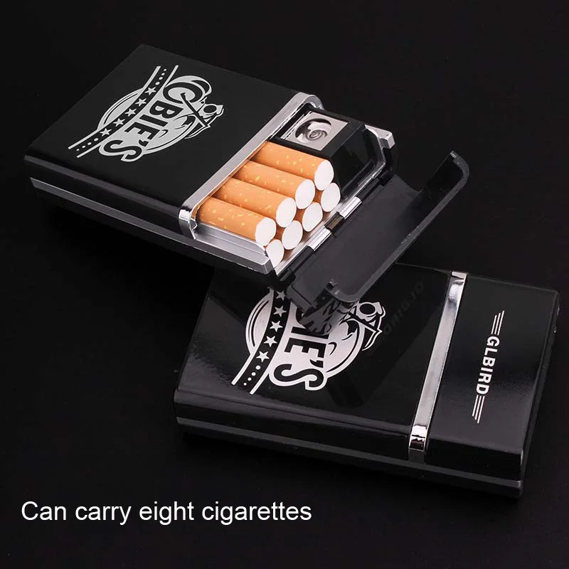 Creative Portatīvo Cigarešu Kārbas Gadījumā ar Noņemamu USB uzlādes Vieglāks Flameless Pretvēja Tabakas Cigarešu etvija Vieglāks