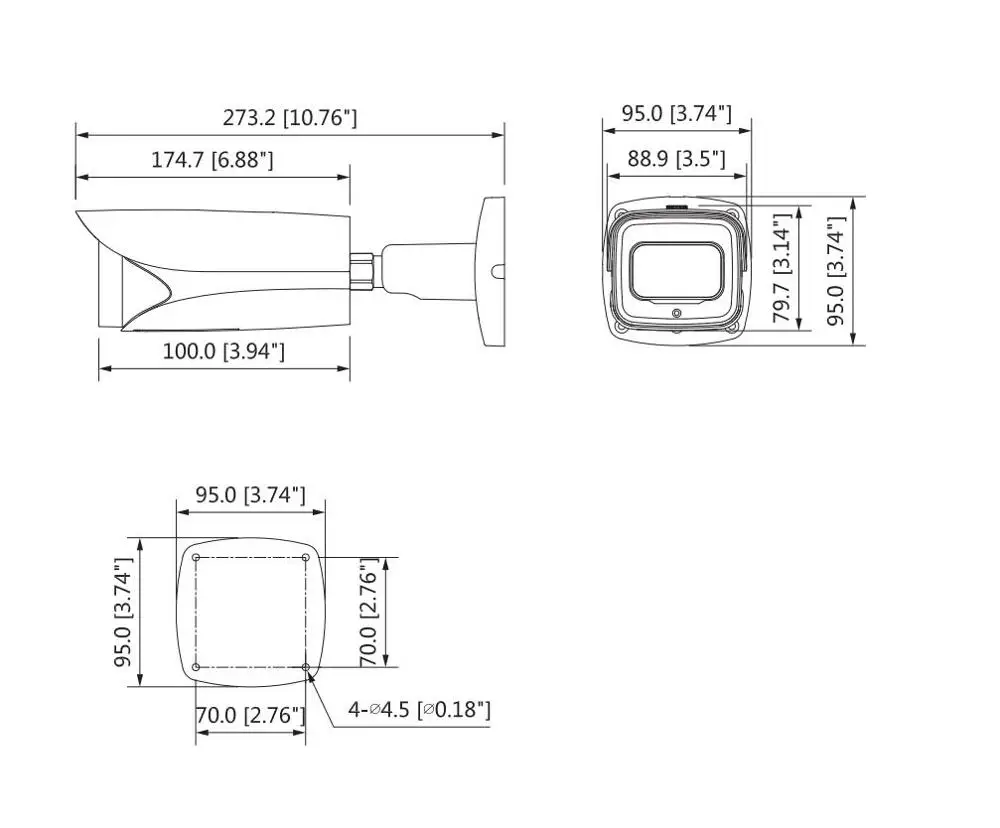 DAHUA IP Kameras IPC-HFW5241E-Z5E 2MP WDR IS Bullet AI, Tīkla Kameras 7 mm -35 mm motorizētu objektīva ar ePOE