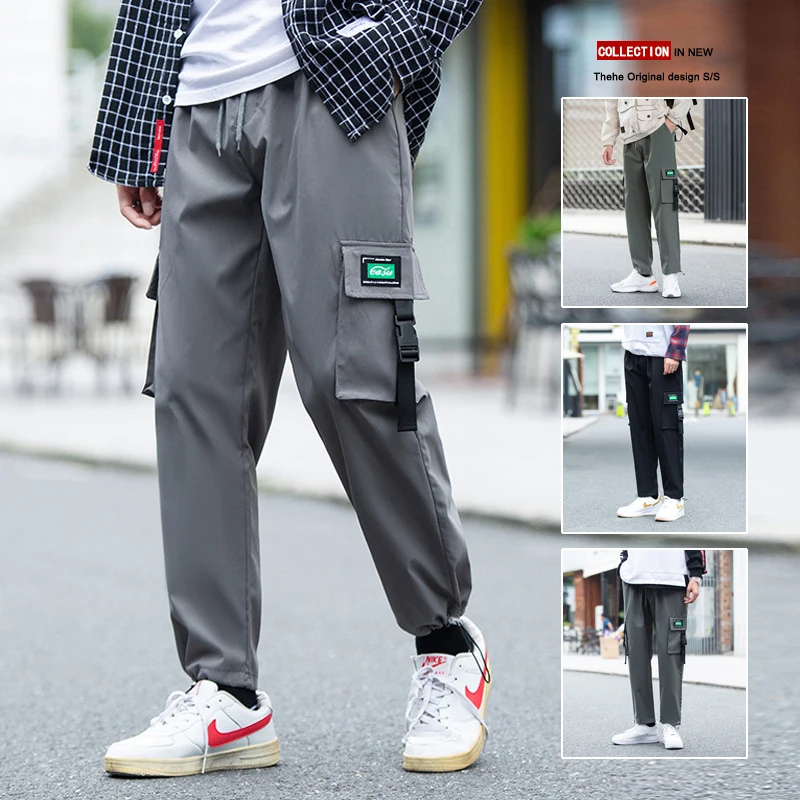 Darba apģērbs bikses vīriešu modes zīmola zaudēt kāju gadījuma bikses