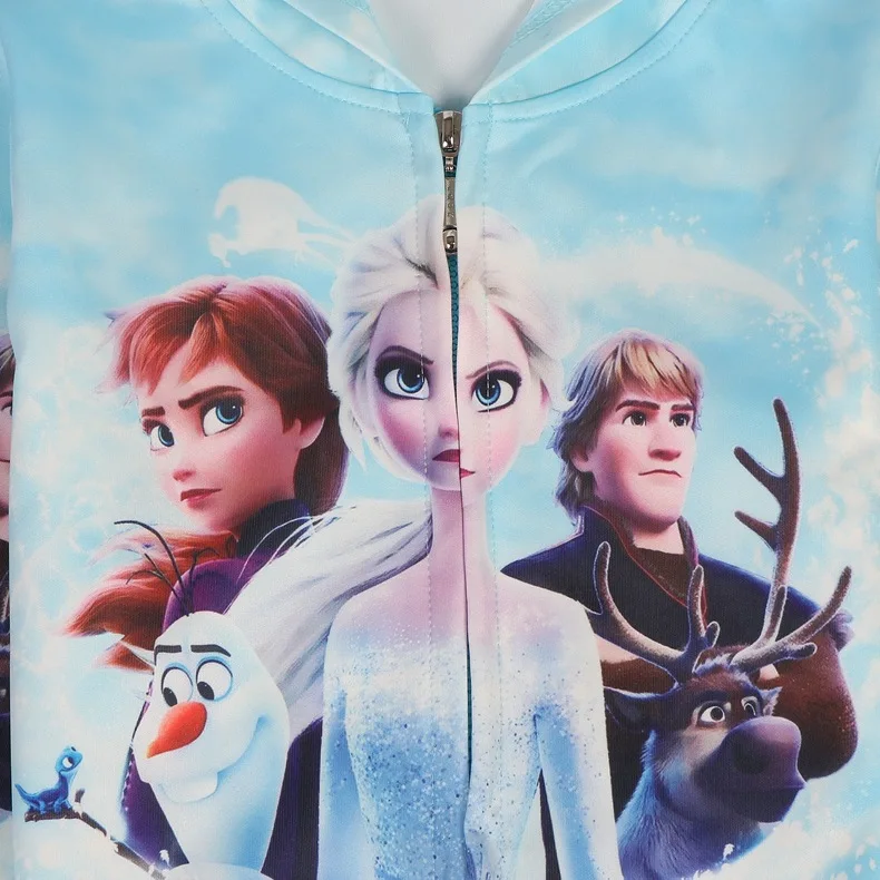 Disney Saldēti Elsa 3-7 Gadus meitenes diezgan sporta Krekls Bērniem poliestera Hoodies Rudens un ziemas karikatūra ar garām Piedurknēm apģērbs