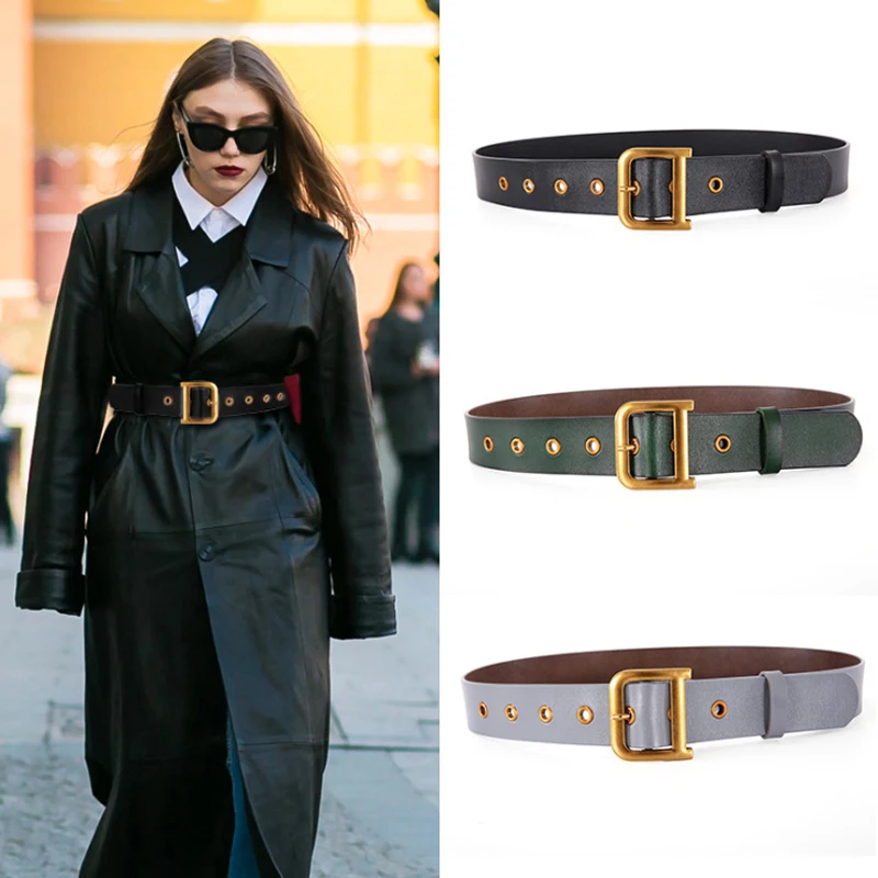 Dizainers jostu sievietēm, augstas kvalitātes īstas ādas jostas luksusa zīmolu vidukļa džinsus ceinture femme zelta D sprādzes cummerbunds