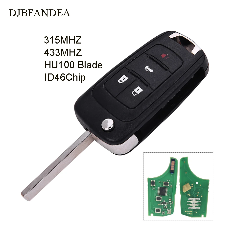 DJBFANDEA Auto Tālvadības Atslēgu 315MHz vai 433MHz par Chevrolet Malibu Aveo Cruze Dzirksteles Bura ID46 Keyless Ieceļošanas Raidītājs