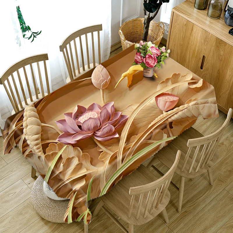 Eiropas 3D Galdauts Reljefs Ziedu Zīmējumu Poliestera nepievelk putekļus Vakariņu Galda Audums Kāzu Galda Dekorēšana Vāciņu