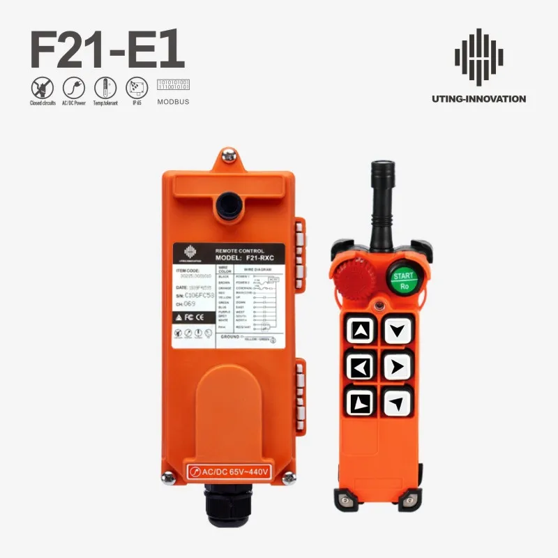 F21-E1(1TX+1RX) Celtņa Tālvadības Bezvadu Tālvadības UTING Kontrolieris Slēdzis Hoist