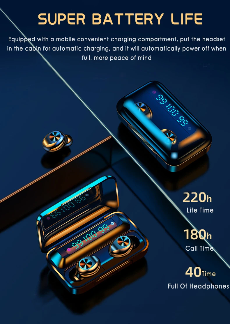 F9-10 TWS Bezvadu Bluetooth 5.0 Austiņas Mini Stereo Surround Skaņas Efektu Ūdensizturīgs Austiņu Earbuds Perfektu Skaņas Efektu