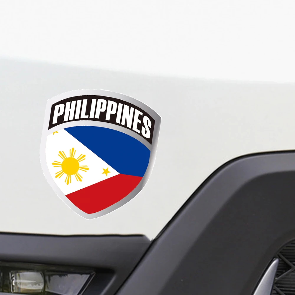 Filipīnu Karogu, Vairogu, Uzlīmes, Auto, Motocikla, Logu Decals Personalizētu Aksesuāriem Dekorēšana