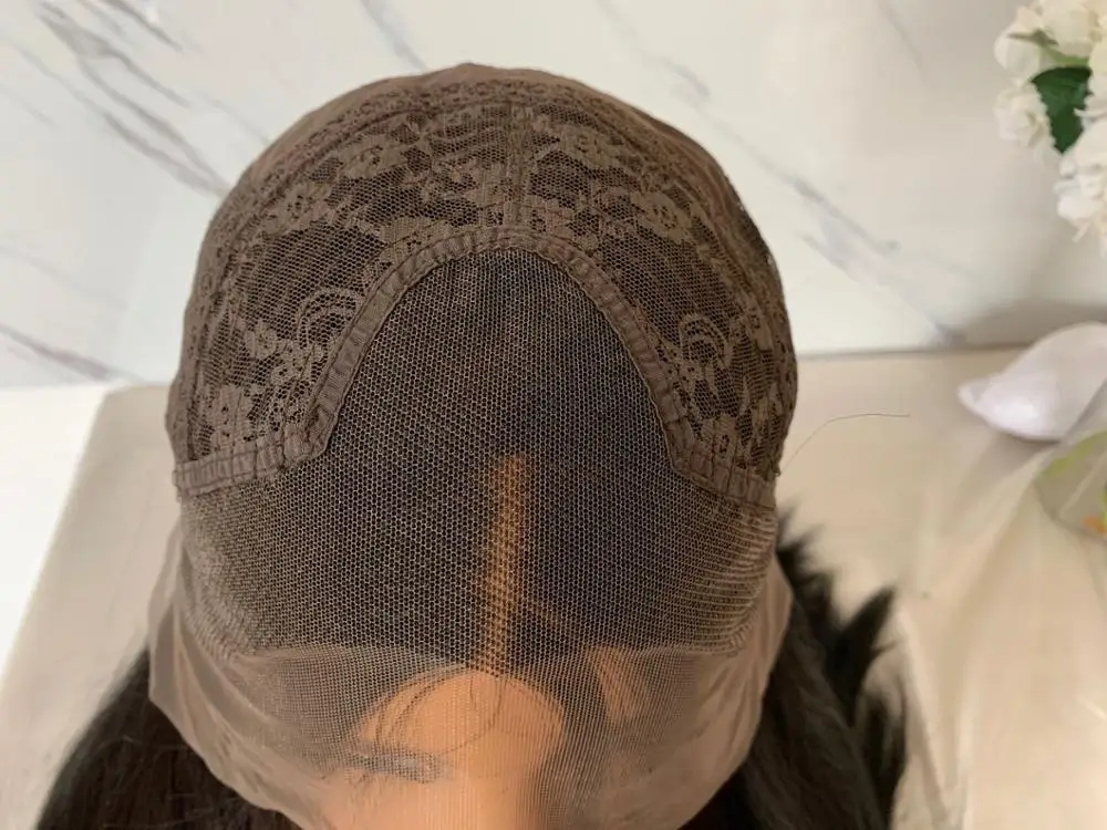 Garš Taisna, Melna Parūka Sintētiskās mežģīnes priekšpusē parūka Parūkas Sieviešu Vidējā Daļā Mežģīnes Parūka Siltuma Izturīgas Šķiedras Dabas Meklējat