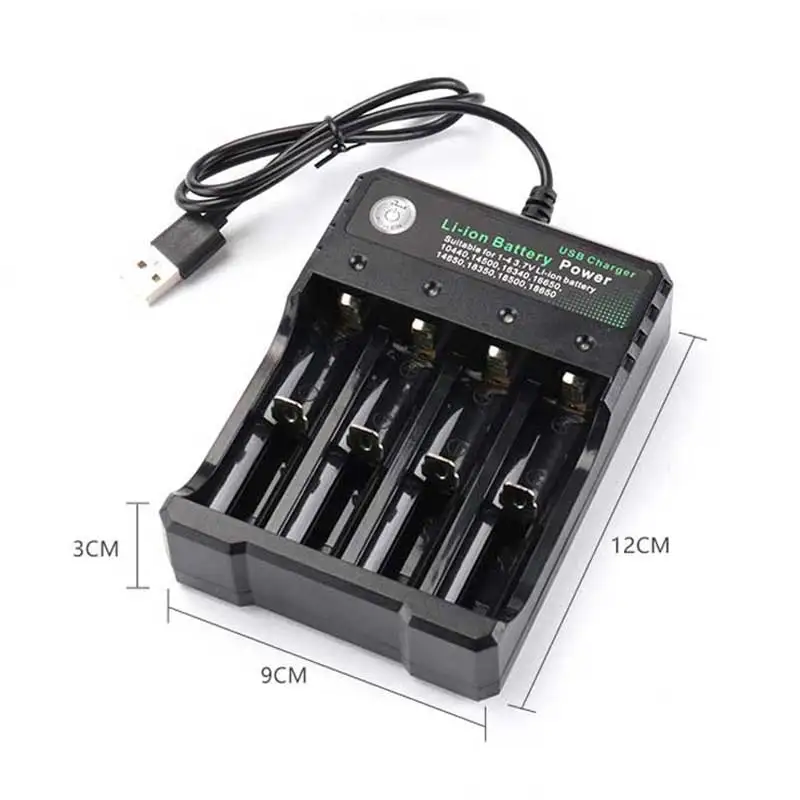 GTF 18650/26650/14500 Li-ion Akumulators, Lādētājs 2/4 Slots USB lādētāju 18650/16340 Uzlādes 3,7 V Uzlādējams Li-ion Akumulators
