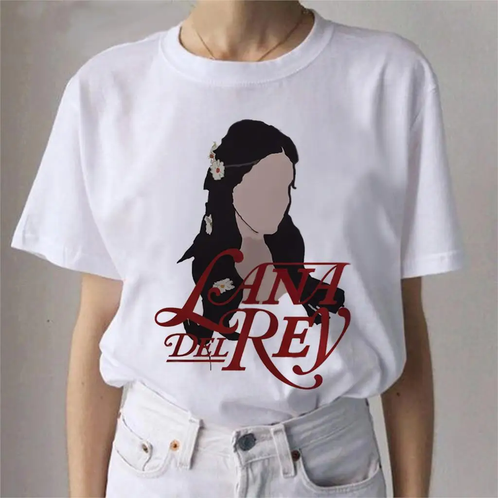 Harajuku T Sievietēm Jaunu 2020 Ikdienas Drēbes Lana Del Rey Iespiests T-krekls Kawaii Grafikas 90s Estētisko Sieviešu Tee Streetwear