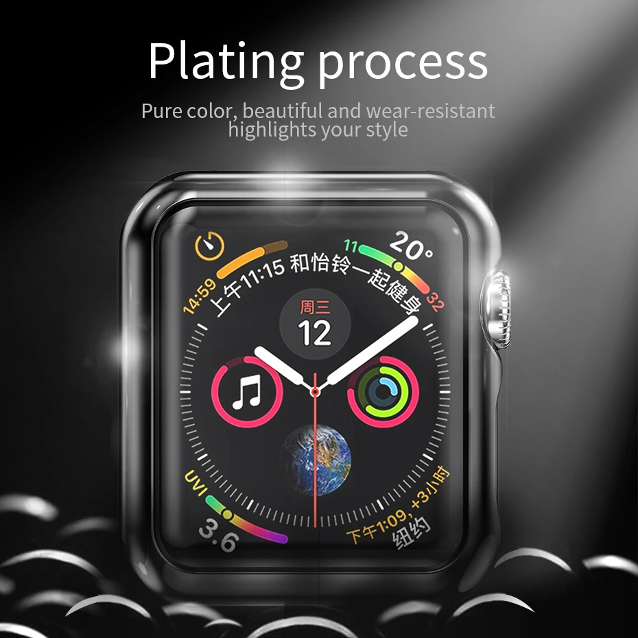 HOCO Smart Watch Gadījumā Par Apple Skatīties, Sērija 4, Ultra-Thin izturīgs pret Skrāpējumiem, Elastīgu Slim Gadījumā Saderīgs Ar Iwatch 40mm 44mm