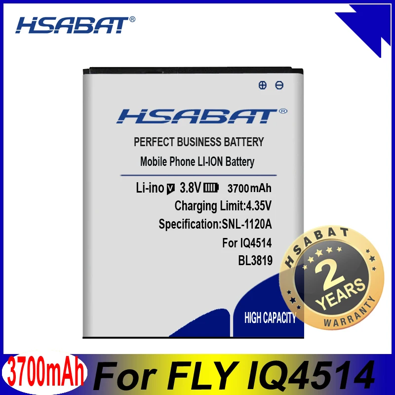 HSABAT 3700mAh BL3819 mobilā tālruņa akumulators Lidot IQ4514 / IQ4514 Quad EVO Tech 4 /Tech4 bezmaksas piegāde online sliežu ceļu skaits
