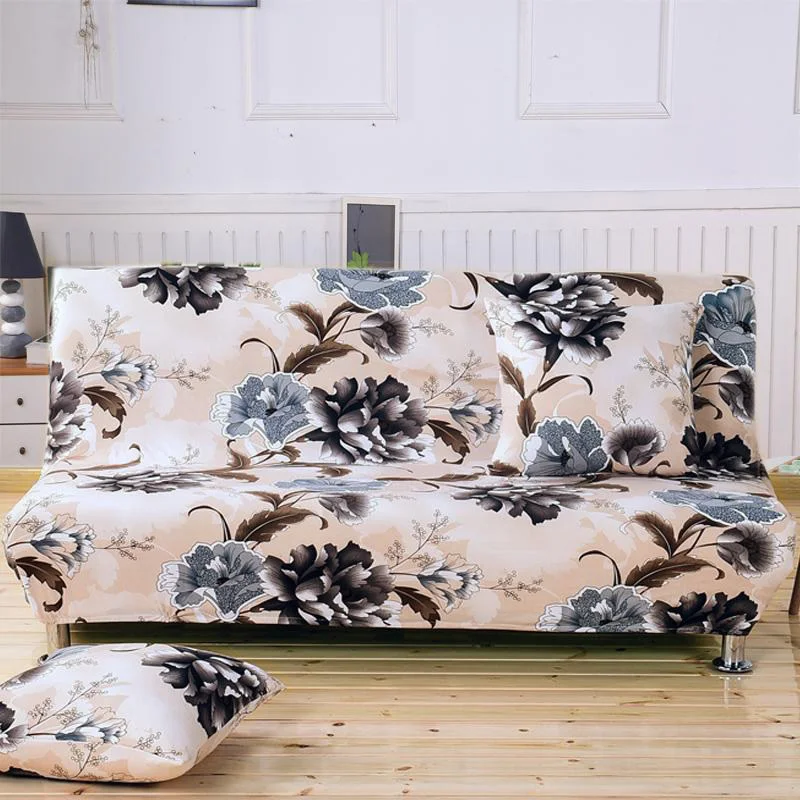 Iespiests Elastīgs Armless Dīvāna, Gultas Pārklāji Locīšanas Sēdekļa Slipcover Mūsdienu Stiept Sofa Bed Cover Lēts Dīvāns Aizsargs Mājas