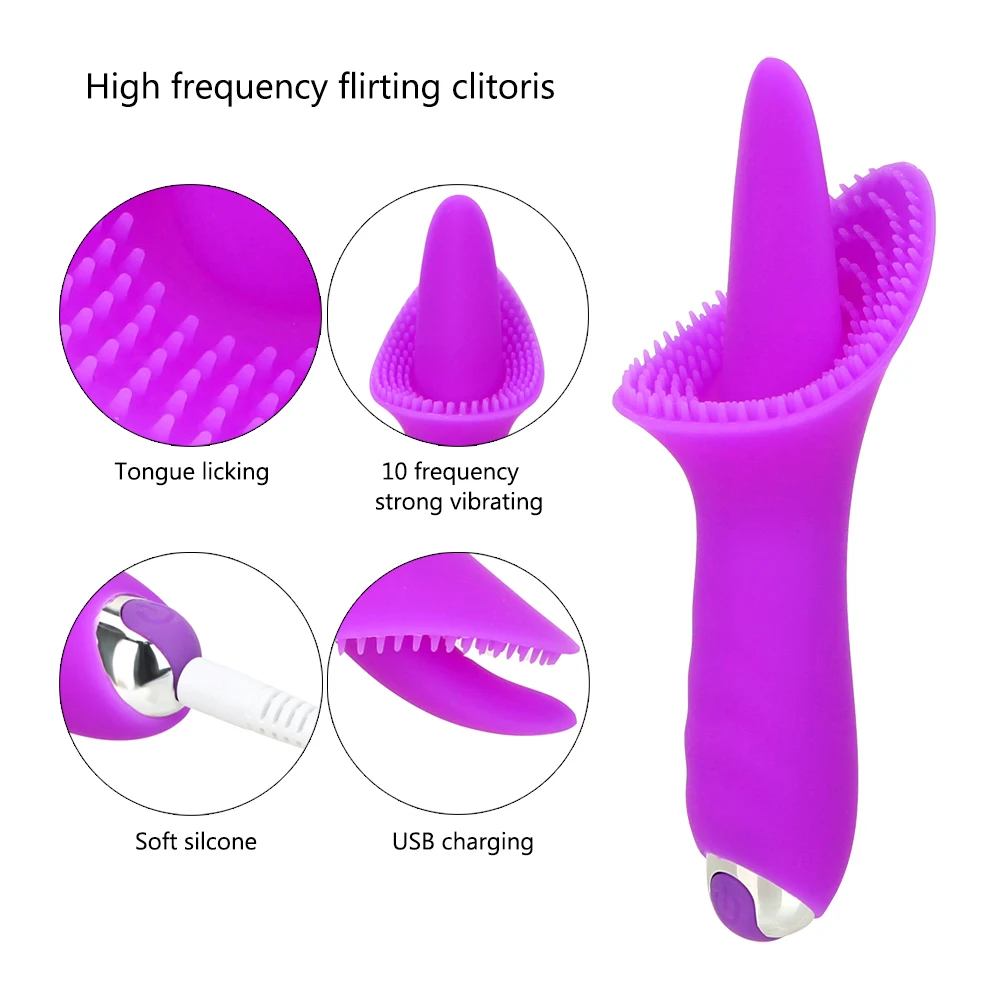 IKOKY Mēle, Vibrators 10 Ātrumu Mutvārdu Licking Maksts Masāžu Maksts un Klitora Stimulators Seksa Rotaļlietas Sievietēm Sieviešu Masturbator