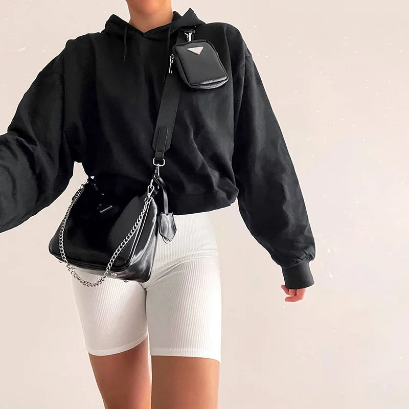 InstaHot sievietes augsta vidukļa elastīgās bikses vasaras gadījuma izdilis pamata ribu adīt mīksto shors 2020. gadam sieviešu streetwear cietā šorti
