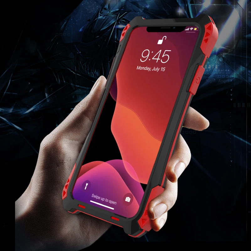 Iphone 11 11 Pro Max AMIRA Ūdensizturīgs Triecienizturīgs Lietā par iPhone XR Xs 7 8 Plus 5Se 6s Oglekļa šķiedras Pārsegs Metāla Bruņas Gadījumā